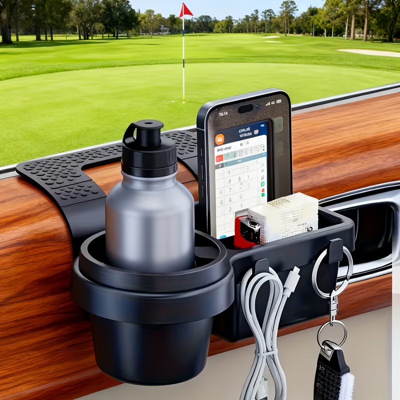 Multifunctional Car Seat Organizer with Cup Holder and Side Pocket Storage Box