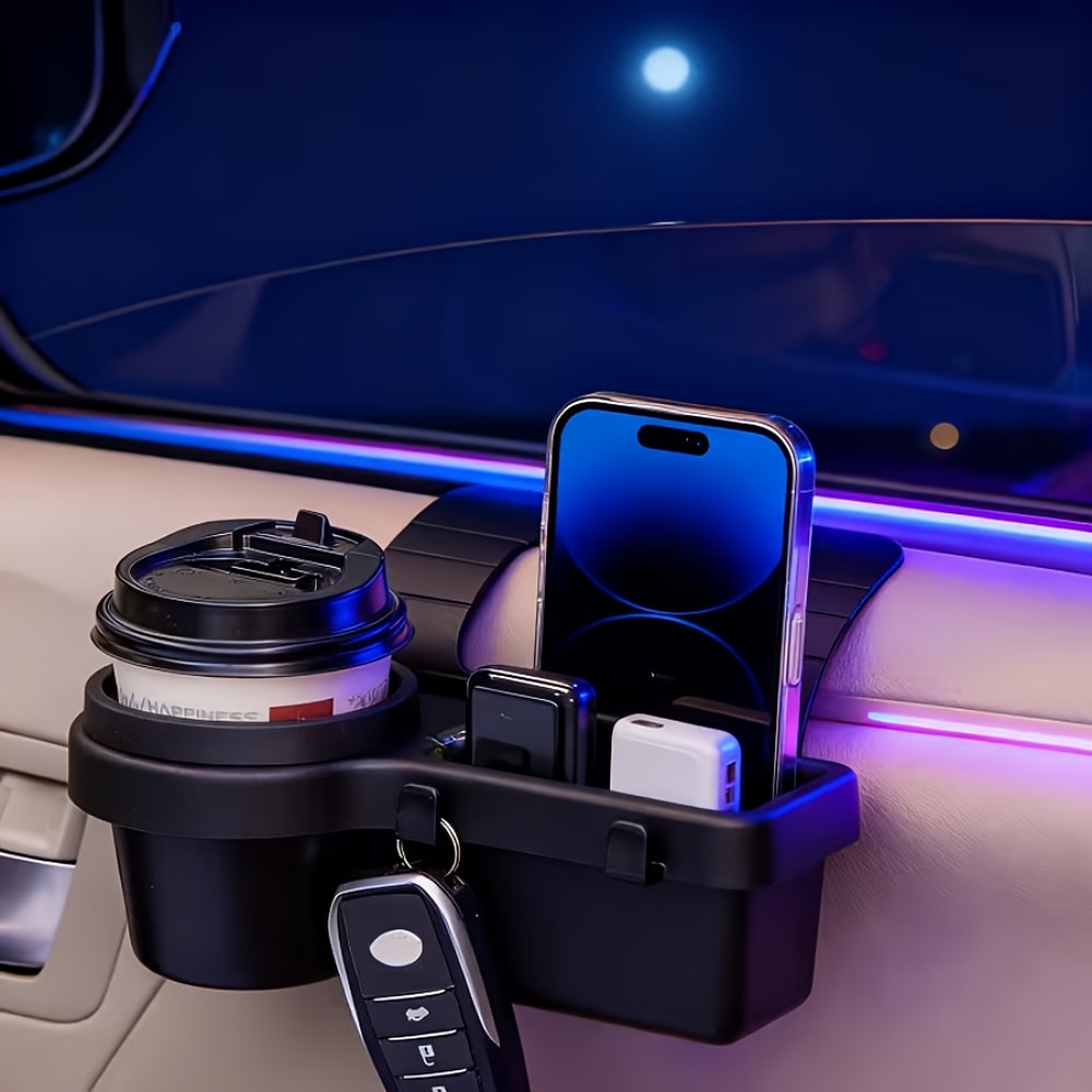 Multifunctional Car Seat Organizer with Cup Holder and Side Pocket Storage Box