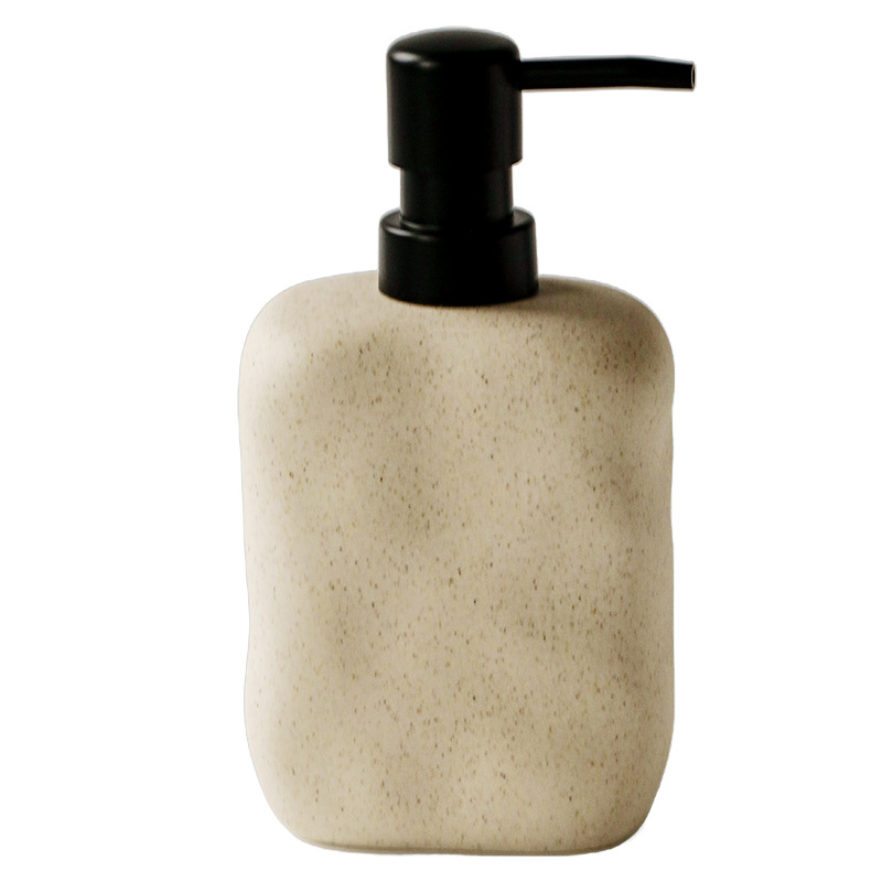 Wabi Sabi Ceramic Soap Dispenser Japanese Style Minimalist Bathroom Decor Pump