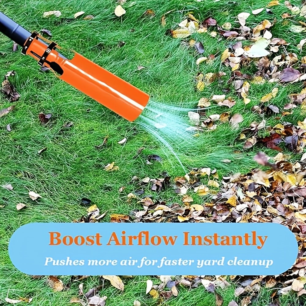 Turbo Jet Leaf Blower Nozzle High Power Air Booster Attachment for Garden Cleaning