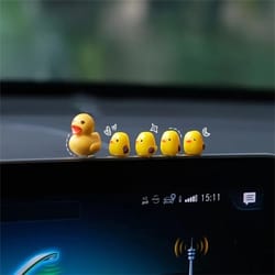 cute duck car ornament set fun dashboard decor accessories