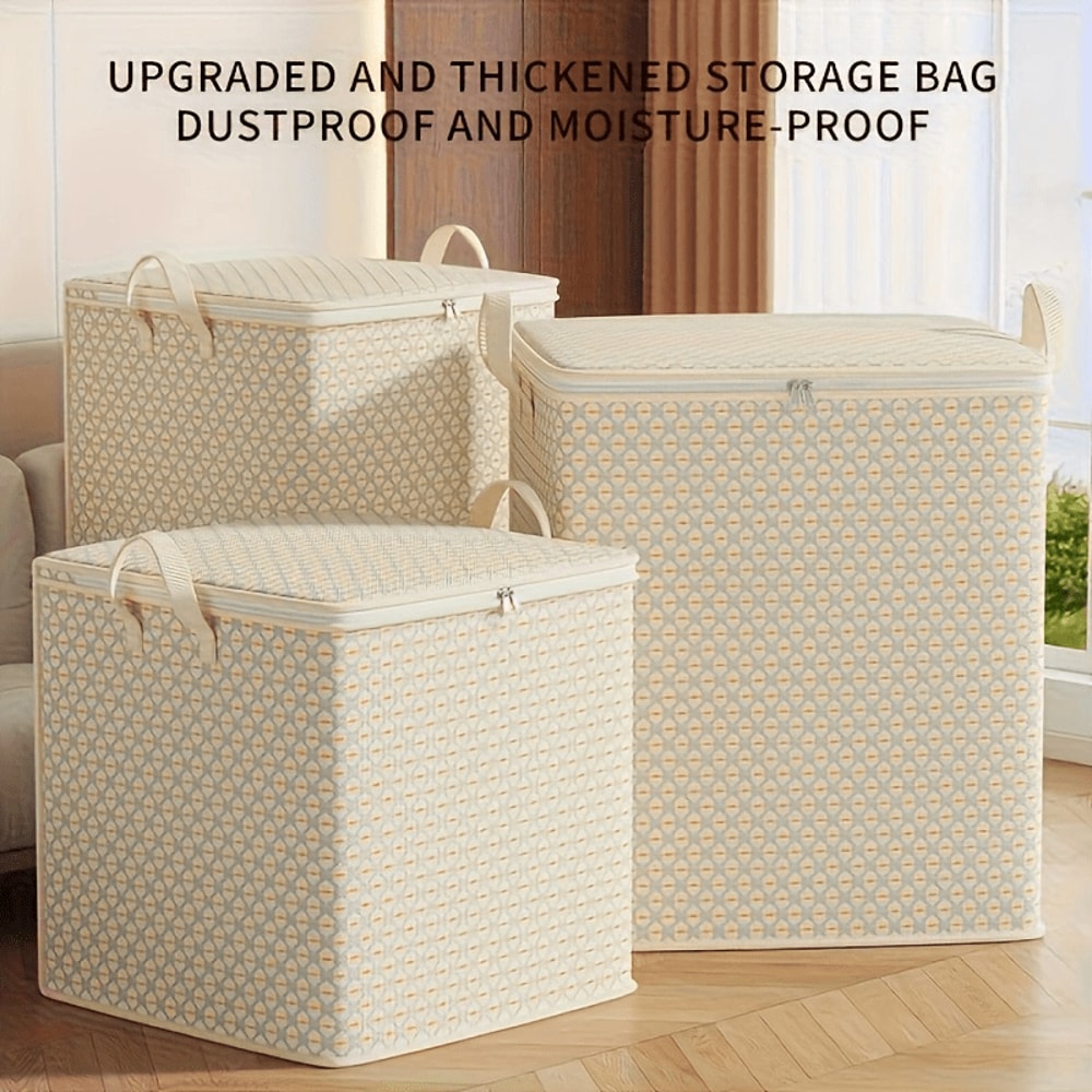 Extra Large Heavy Duty Large Storage Bag with Zipper Dustproof Clothes & Bedding Organizer
