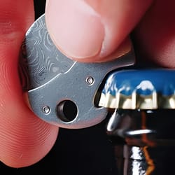 titanium keychain tool mini bottle opener & compact cutter for everyday edc