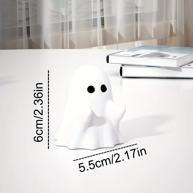 Ghost Pen Holder Funny Desk Decor Cute Resin Figurine for Office and Home