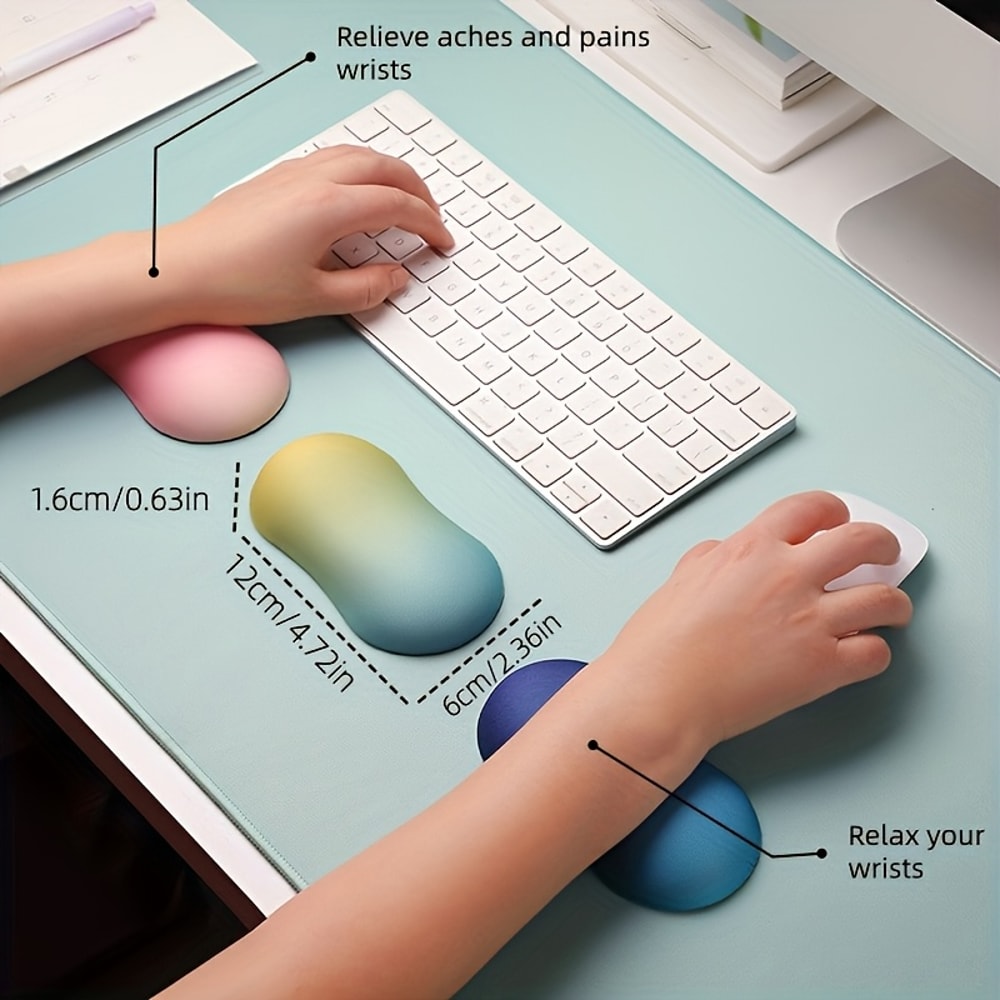Ergonomic Memory Foam Wrist Rest Pad for Mouse Support and Carpal Tunnel Relief