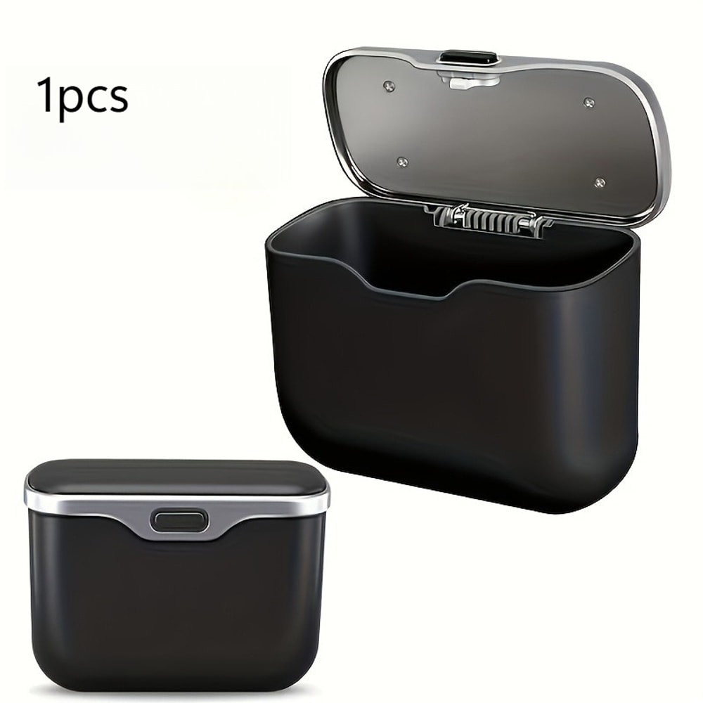 Premium Car Trash Can Portable Car Garbage Bin Leakproof Auto Organizer 5