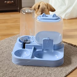 automatic cat feeder & water dispenser large capacity gravity pet feeding station