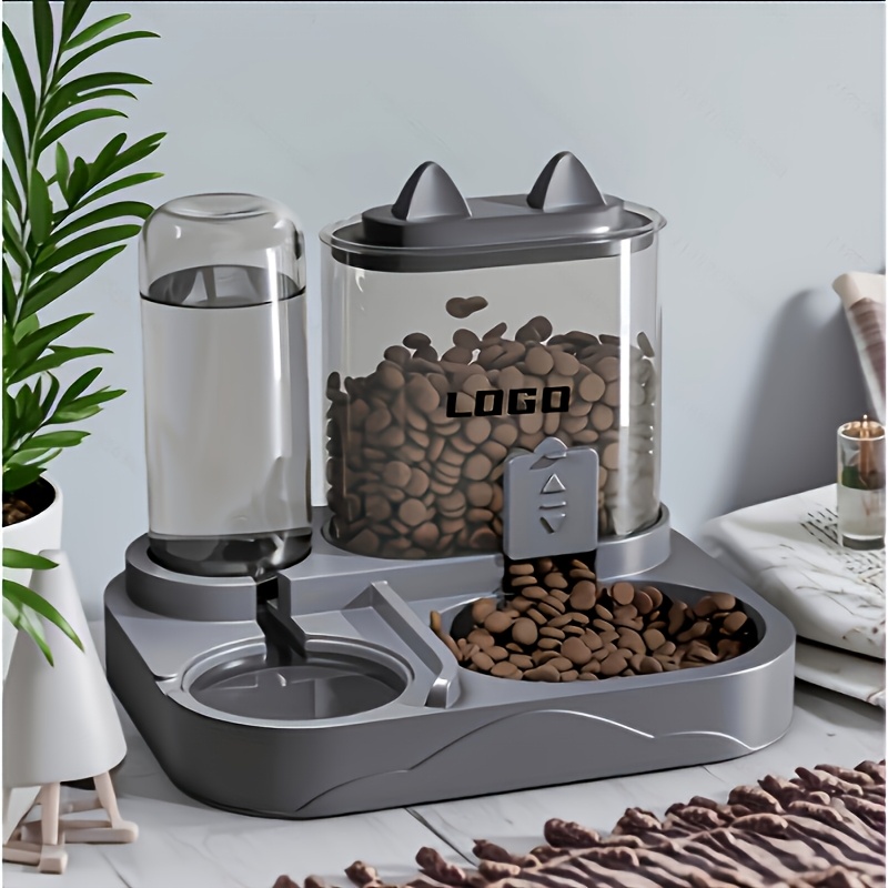 Automatic Cat Feeder & Water Dispenser Large Capacity Gravity Pet Feeding Station