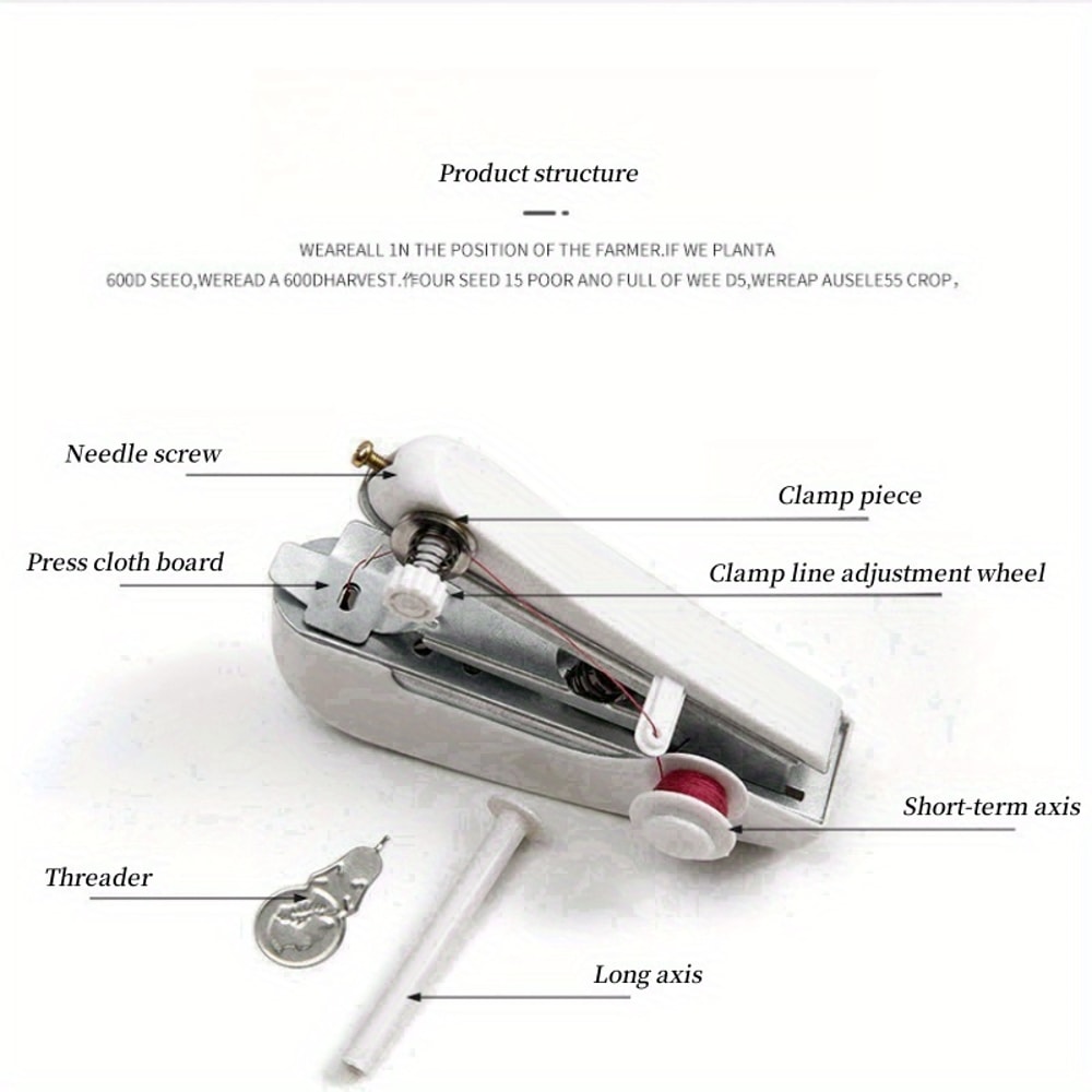 Handheld Mini Sewing Machine Portable Easy Stitch Stitcher for Quick Repairs