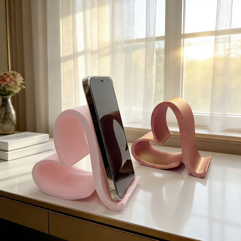 Heart Phone Stand Cute Desk Holder for Phones Tablets Romantic Gift Decor