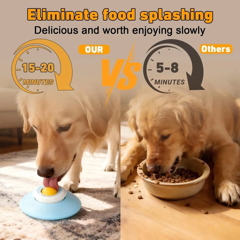 CalmPaw Dog Lick Mat Slow Feeder Bowl with Anti Slip Base & Anxiety Relief Design