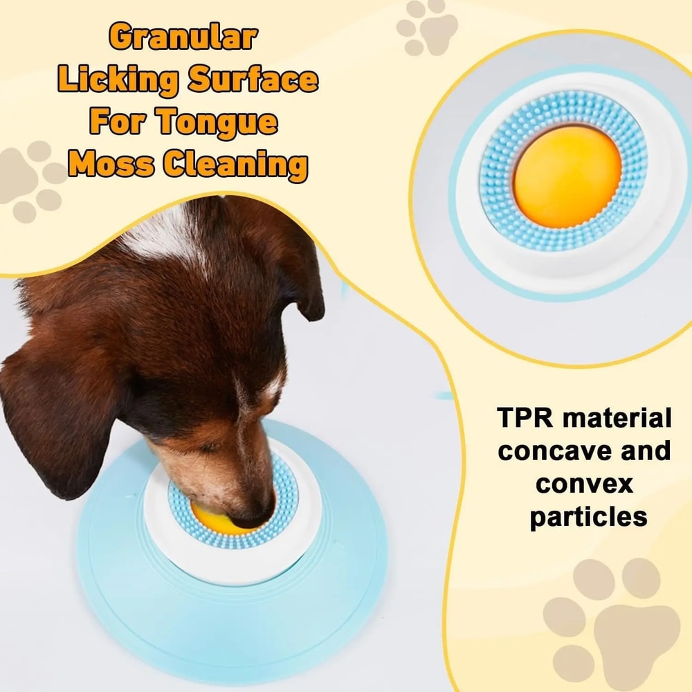 CalmPaw Dog Lick Mat Slow Feeder Bowl with Anti Slip Base & Anxiety Relief Design