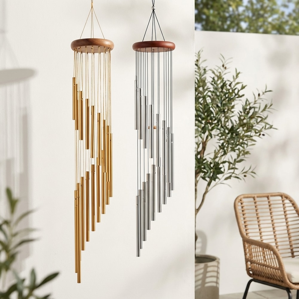 Elegant Aluminum Wind Chimes Outdoor With Tubes For Garden Memorial Home Decor 0