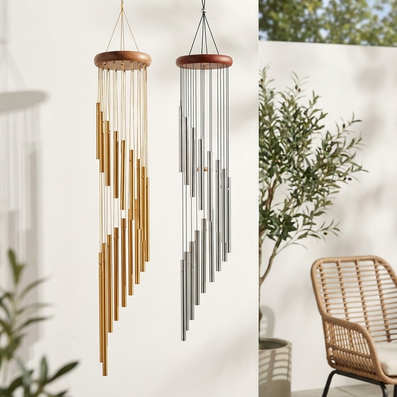Elegant Aluminum Wind Chimes Outdoor With Tubes For Garden Memorial Home Decor 0