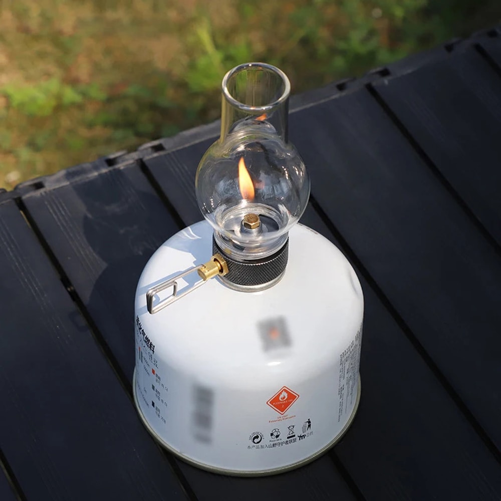 Portable Butane Gas Lantern for Camping & Hiking – Compact Outdoor Candle Light