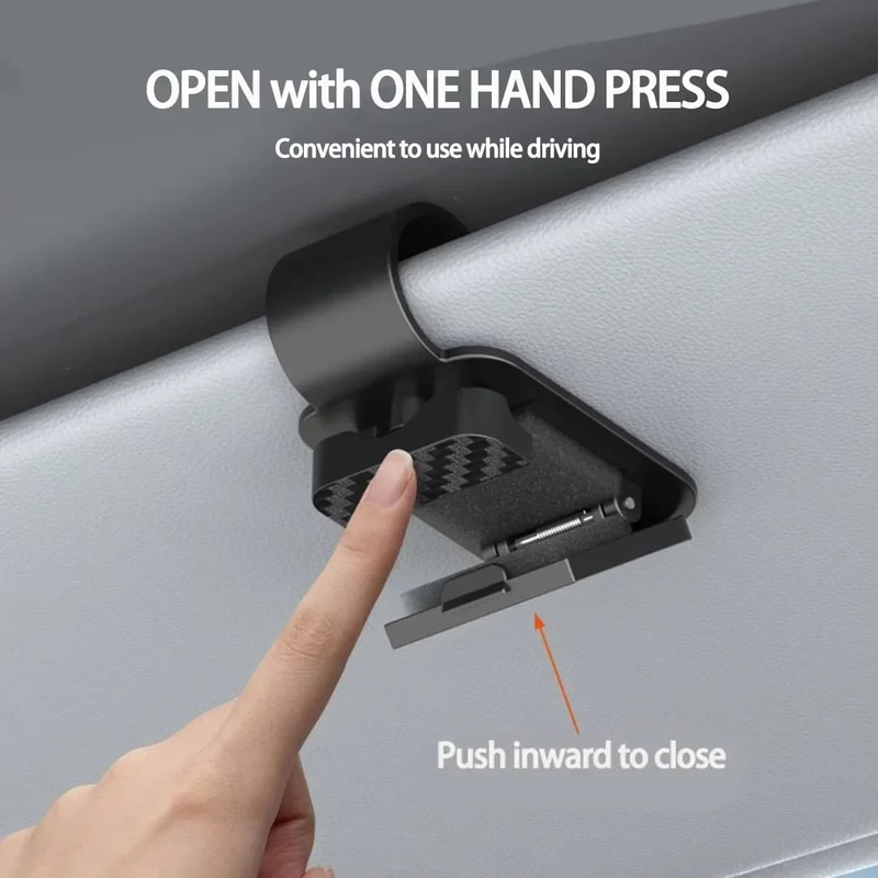 Car Visor Sunglasses Holder Clip Easy Access Glasses Organizer for Safe Driving