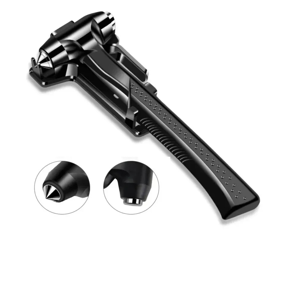 Car Safety Hammer With Window Glass Breaker Seat Belt Cutter 0