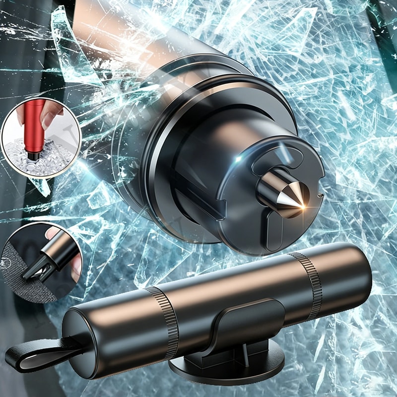 Car Emergency Hammer With Seat Belt Cutter Window Breaker Safety Tool 2