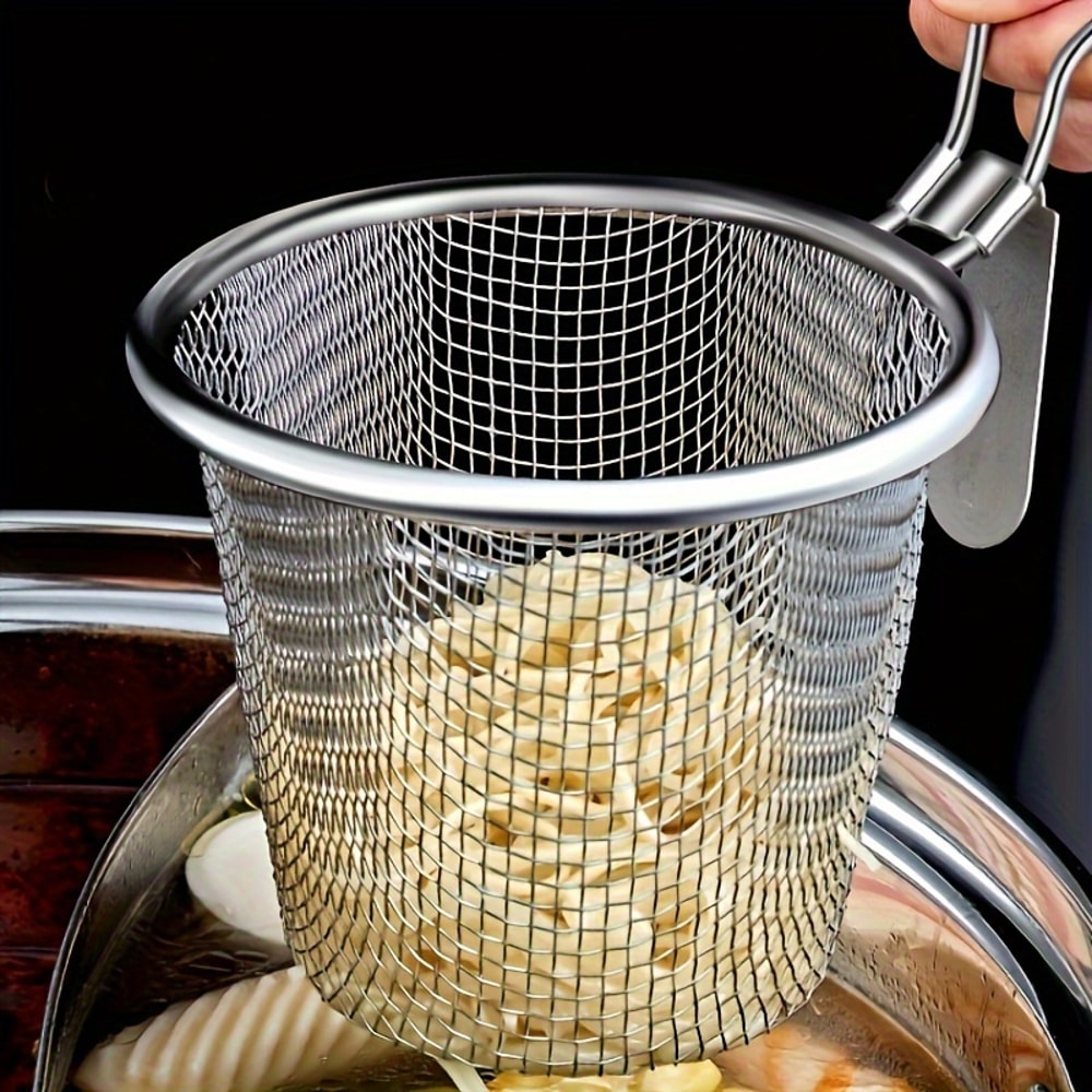 Wall Mounted Noodle Strainer Basket for Hot Pot and Pasta Draining