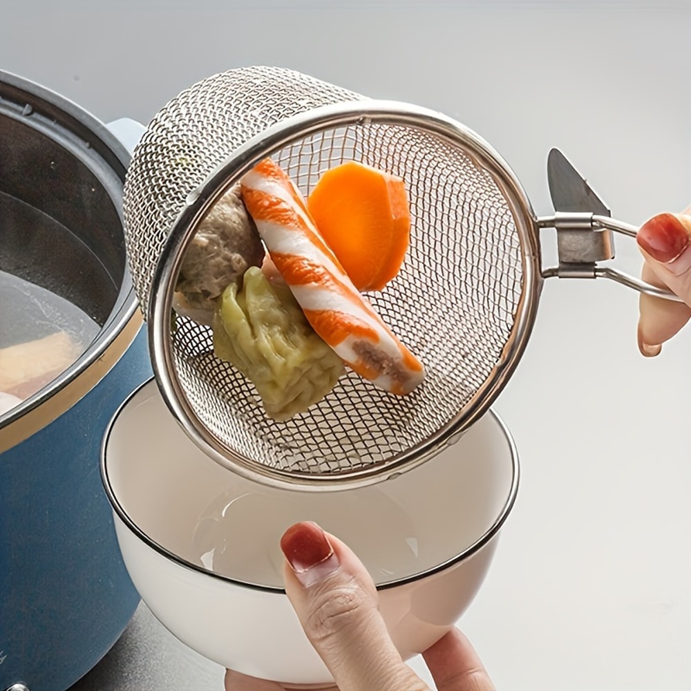 Wall Mounted Noodle Strainer Basket for Hot Pot and Pasta Draining