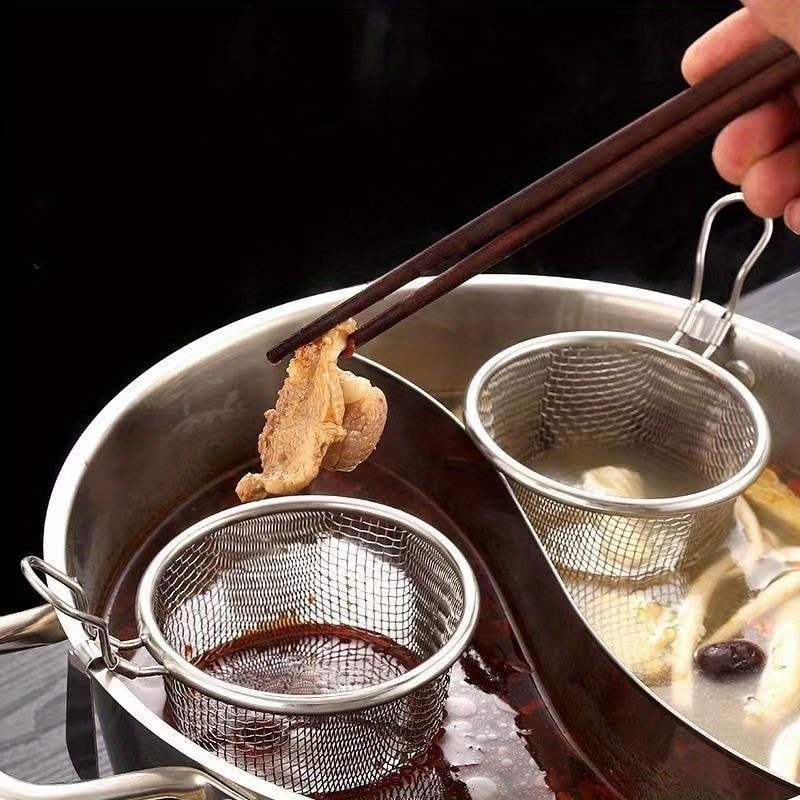 Wall Mounted Noodle Strainer Basket for Hot Pot and Pasta Draining