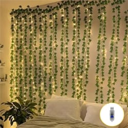 ivy leaf string lights warm white led vine lights usb indoor decor