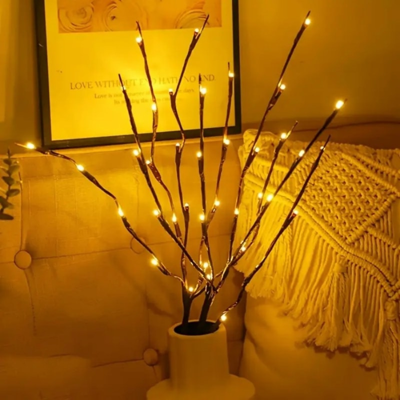 Warm White LED Branch Lights Battery Operated Fairy Lights Decor for Cozy Home Ambiance