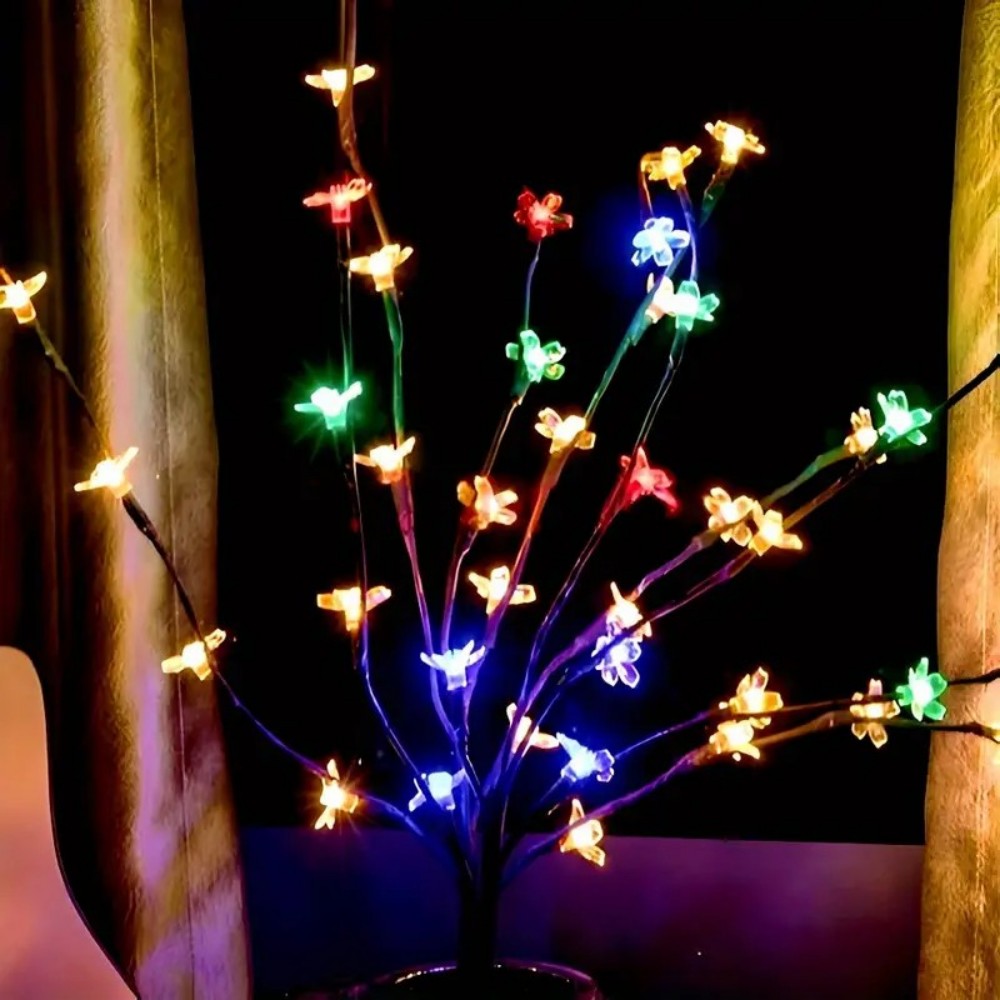 LED Cherry Blossom Tree Light Battery Powered Decorative Night Lamp for Home, Wedding & Party Decor