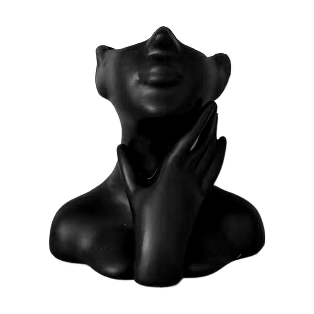 Creative Female Bust Vase Makeup Brush Holder Art Decor Desk Organizer