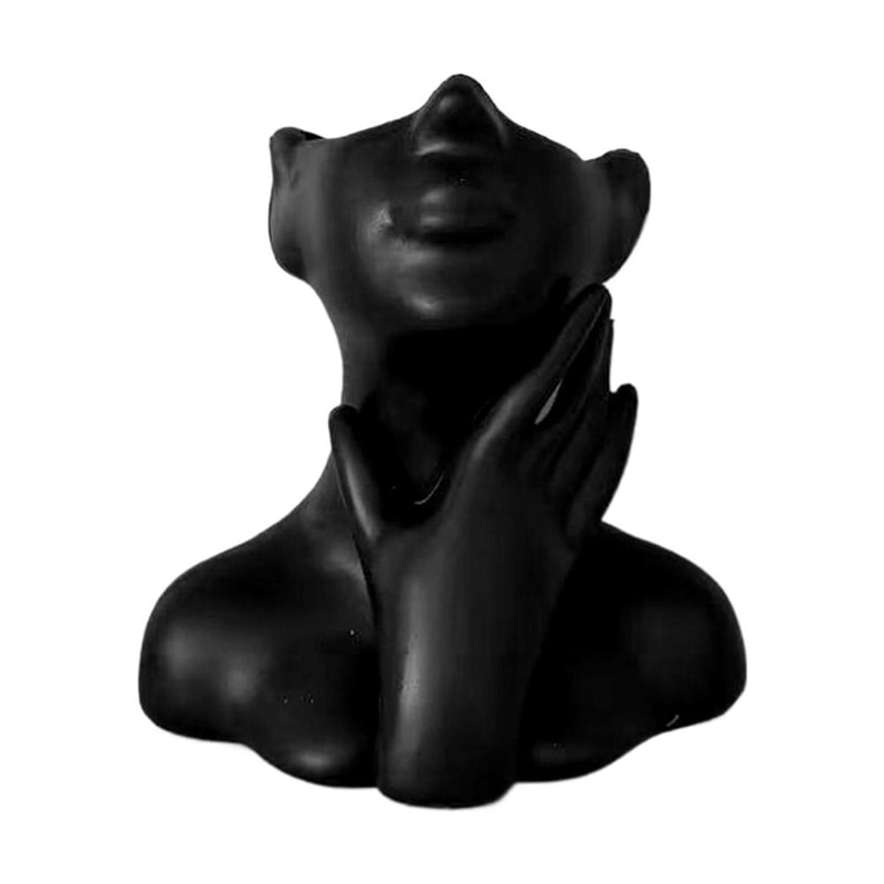 Creative Female Bust Vase Makeup Brush Holder Art Decor Desk Organizer