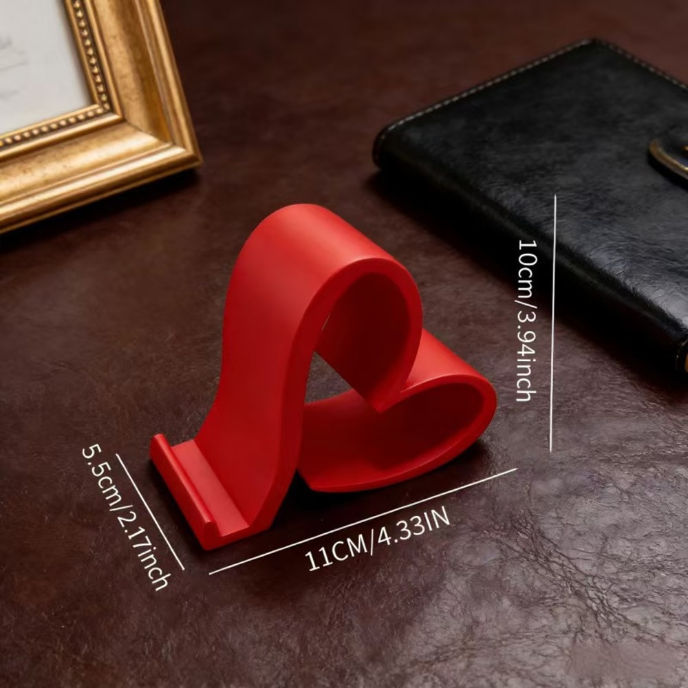 Eco Friendly Heart Shape Phone Stand Cute Biodegradable Holder for Desk and Gifts
