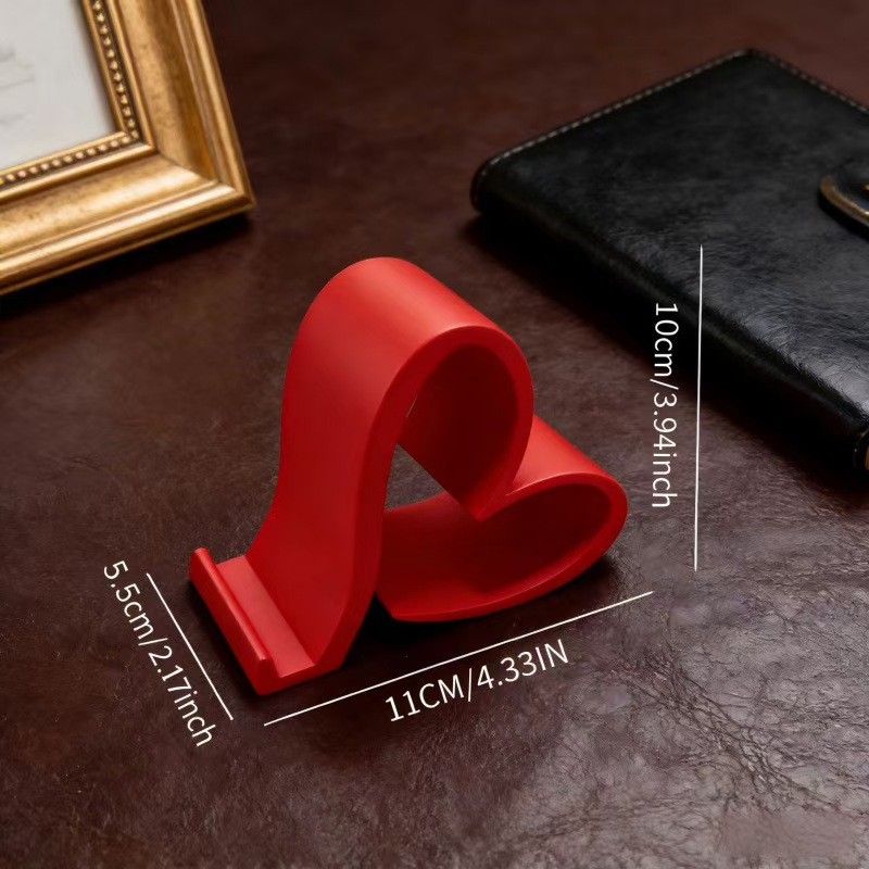 Eco Friendly Heart Shape Phone Stand Cute Biodegradable Holder for Desk and Gifts