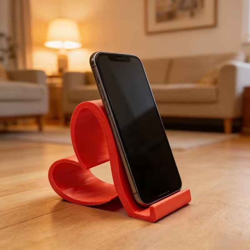 Eco Friendly Heart Shape Phone Stand Cute Biodegradable Holder for Desk and Gifts