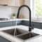 Premium Brushed Black Kitchen Faucet with Pull Out Sprayer & Swivel Spout
