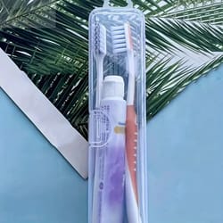 portable toothbrush holder & toothpaste organizer case for travel