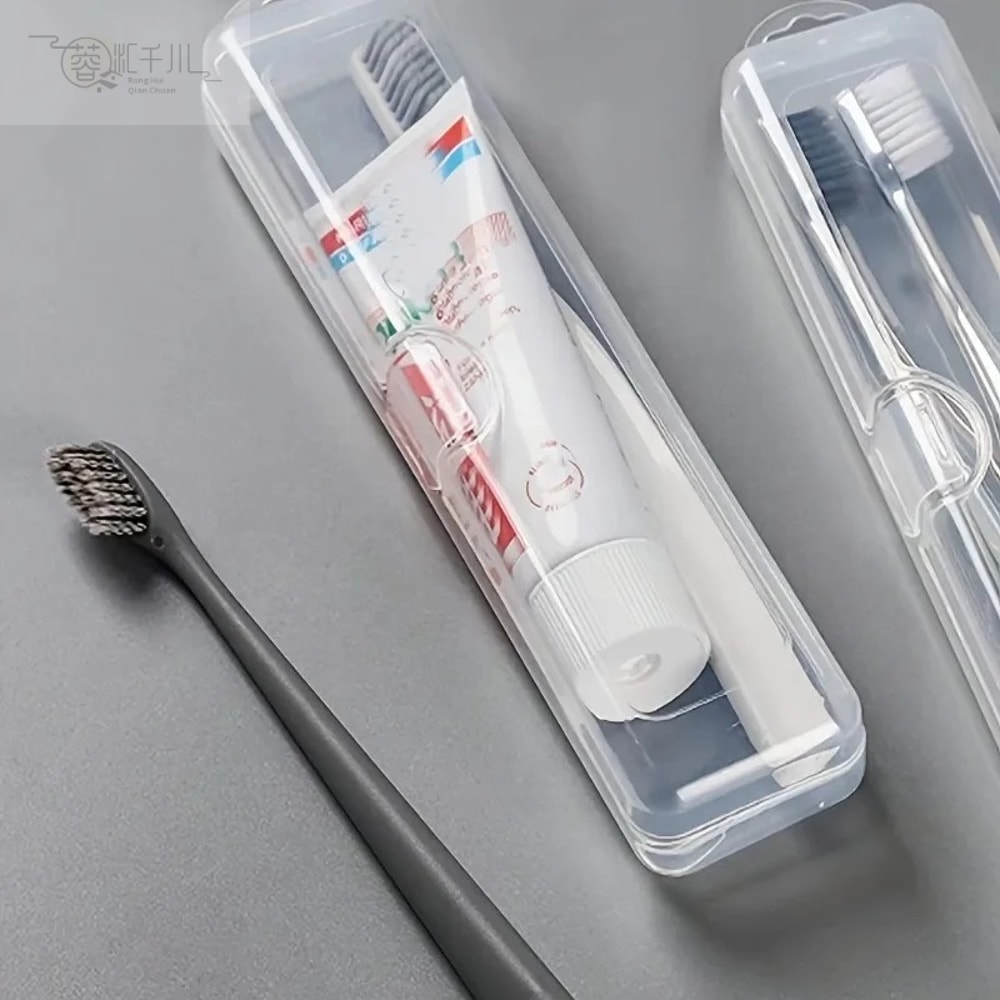 Portable Toothbrush Holder & Toothpaste Organizer Case for Travel