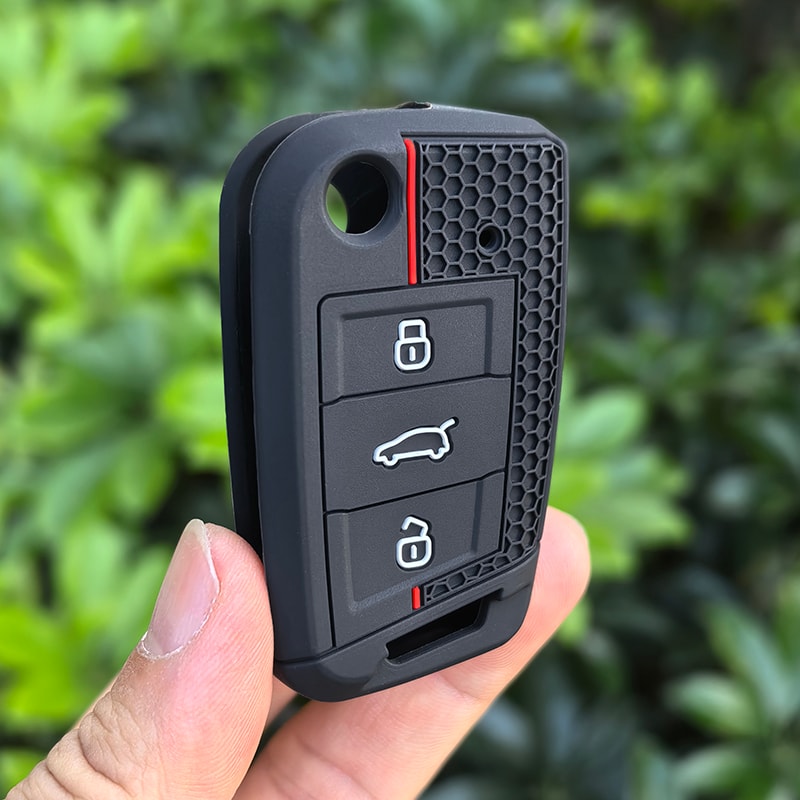 Premium Silicone VW Key Case Cover Fit Golf Polo Tiguan Octavia More 4