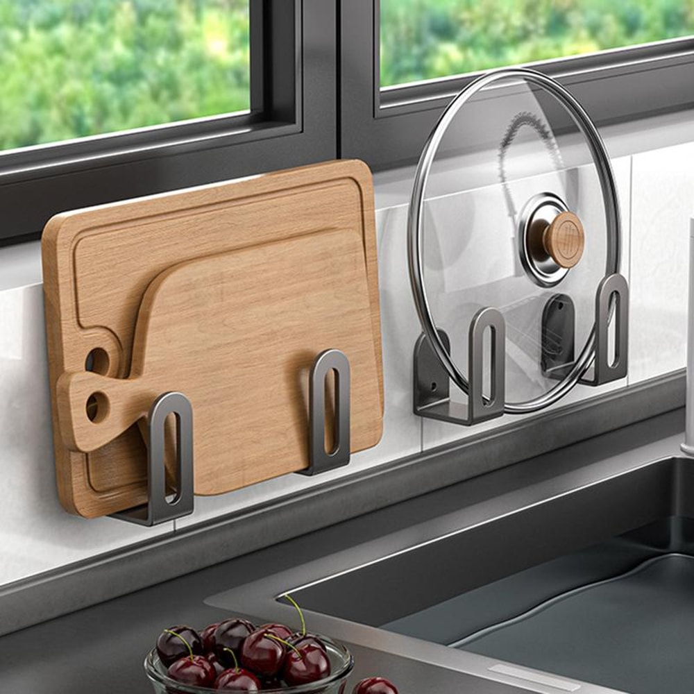 Space Saver Pot Lid Holder & Cabinet Storage Rack