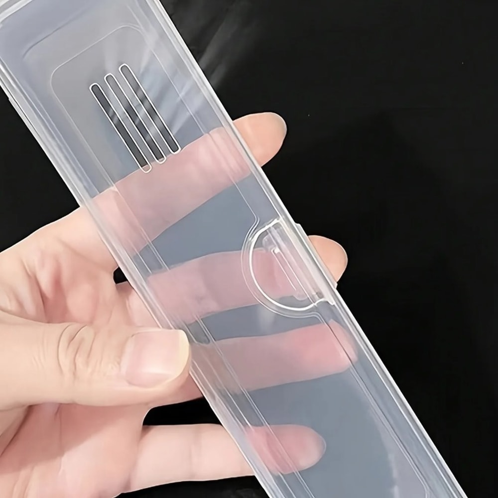 Portable Travel Toothbrush Case & Holder Transparent Organizer Box