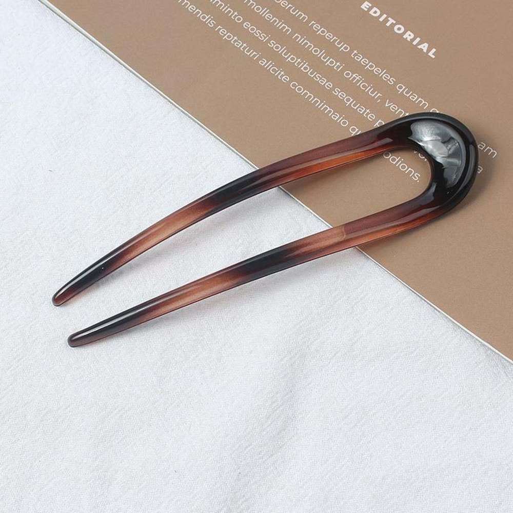 Elegant Acetate U Shaped Hair Fork for Women Stylish Geometric Hairpin