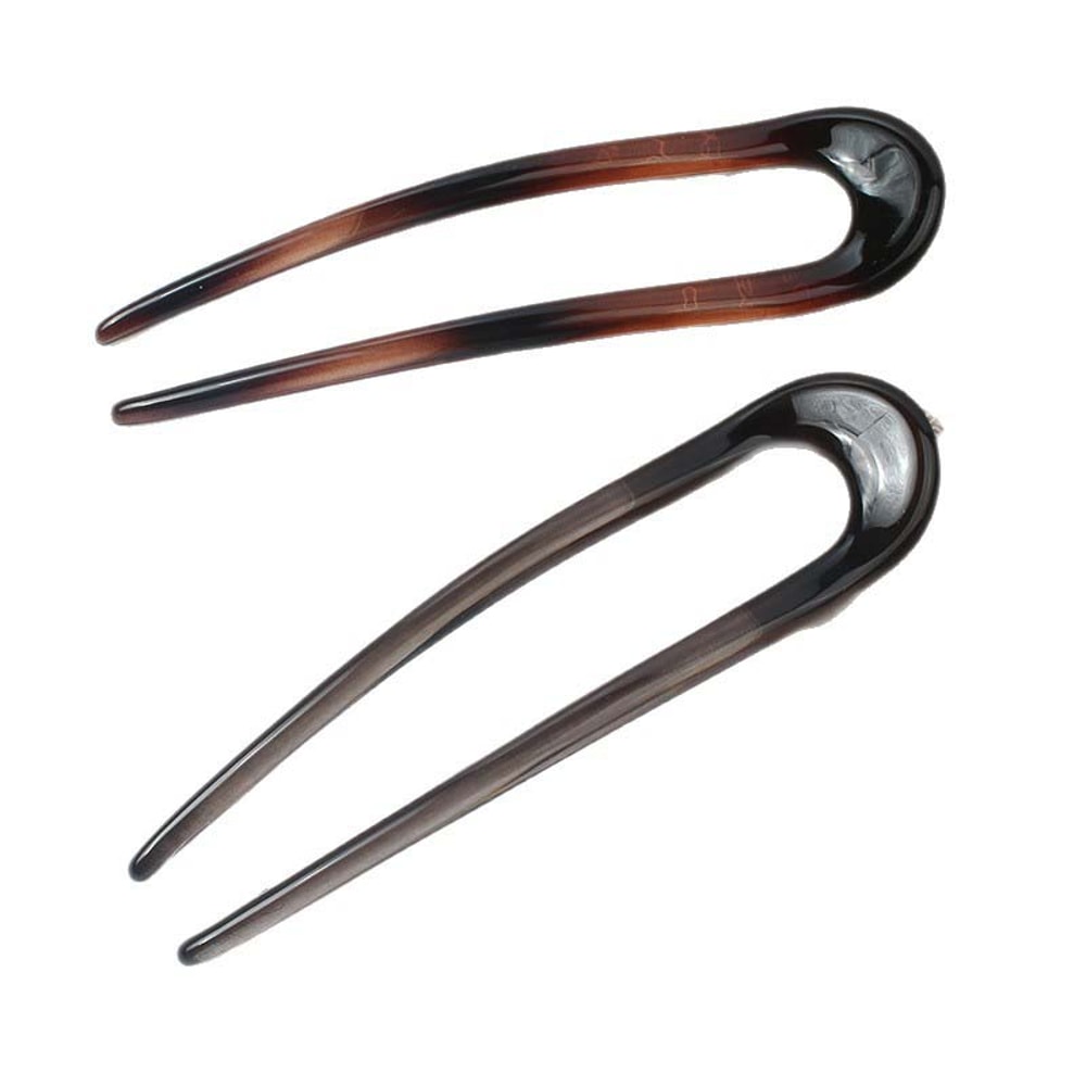 Elegant Acetate U Shaped Hair Fork for Women Stylish Geometric Hairpin