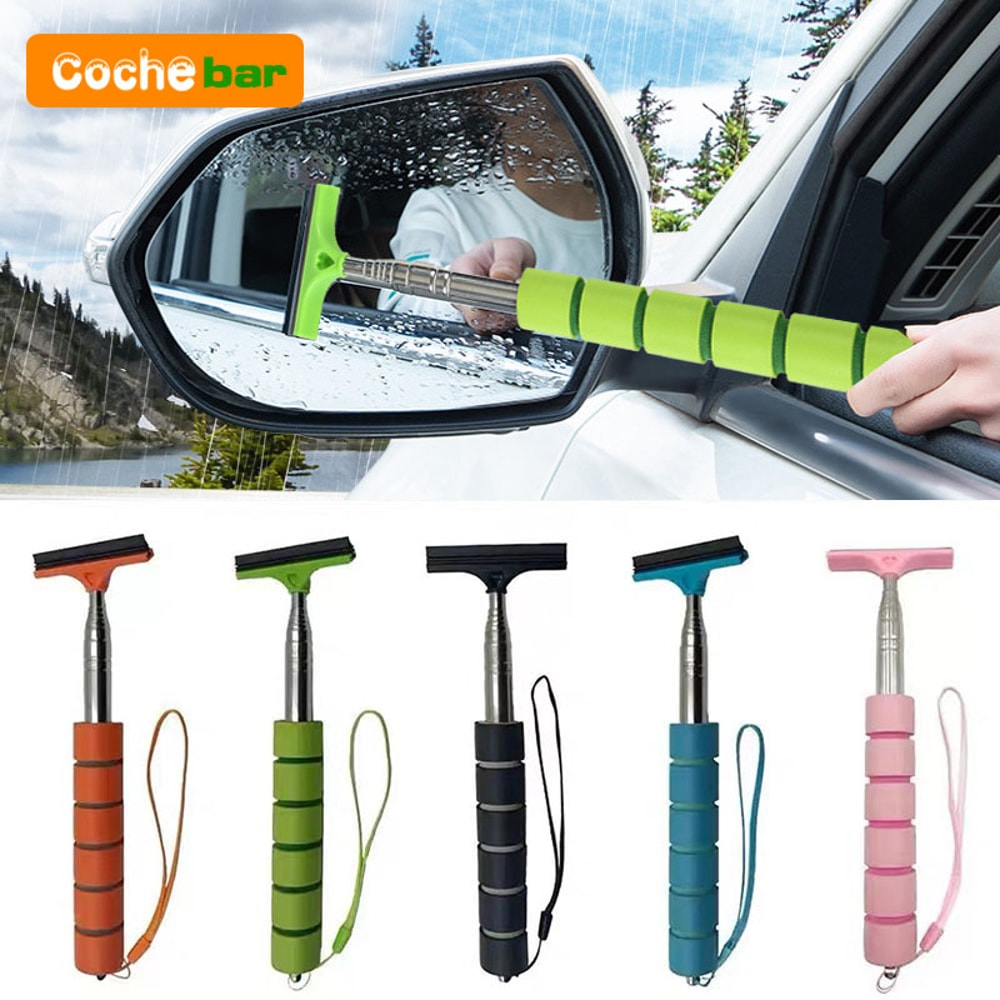 Premium Telescopic Car Mirror Window Cleaning Tool With Adjustable Wiper 2