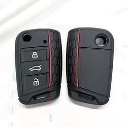 premium vw key case cover compatible with golf, polo, tiguan & octavia