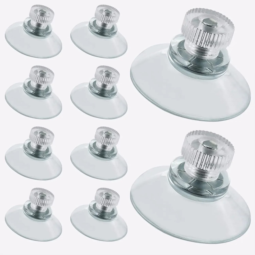 Premium Clear Suction Cups With Screws Set Of Strong PVC Suction Cup Hooks For Bathroom Kitchen 0