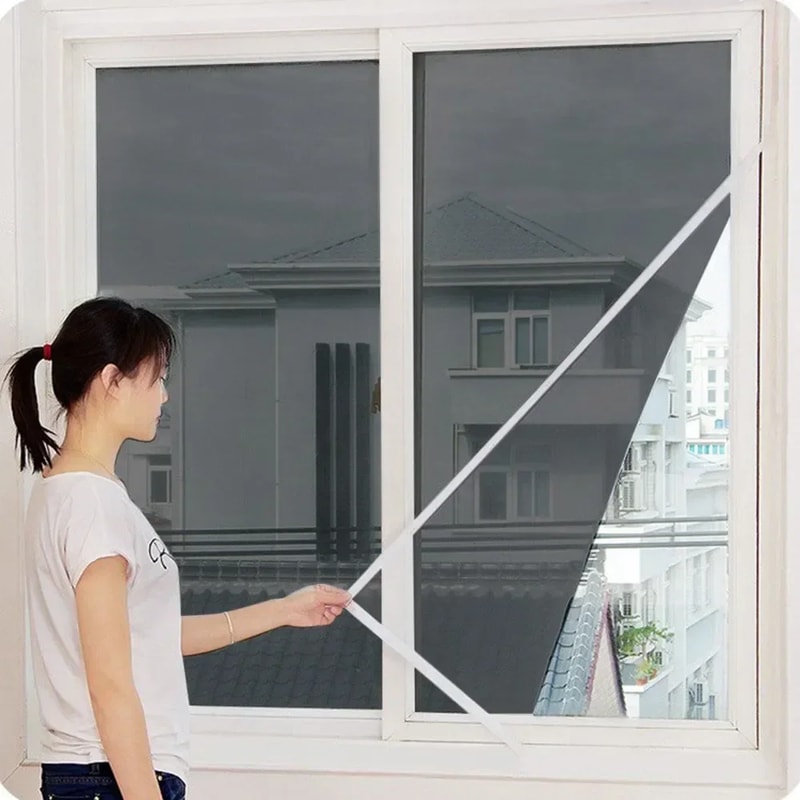 Premium Fly Screen Curtain for Doors & Windows Mesh Bug Mosquito Netting