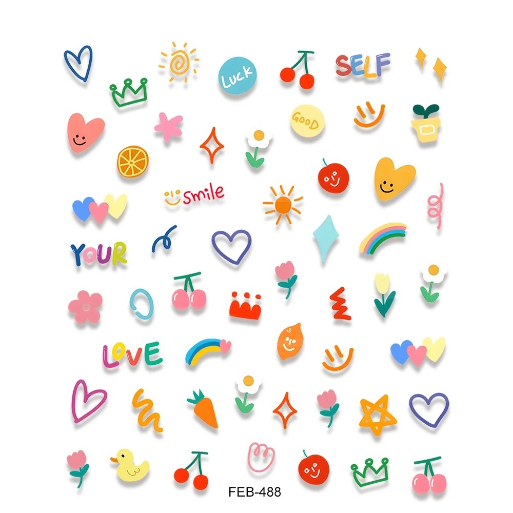 Luxury Embossed Tulip Flower Nail Art Stickers