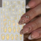 Elegant Floral Nail Stickers Glitter Self Adhesive Decals for Manicure