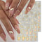 Elegant Floral Nail Stickers Glitter Self Adhesive Decals for Manicure
