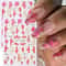 Elegant Floral Nail Stickers Glitter Self Adhesive Decals for Manicure