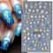 Mermaid Nail Stickers for Summer Beach Manicure Embossed Foils & Decals